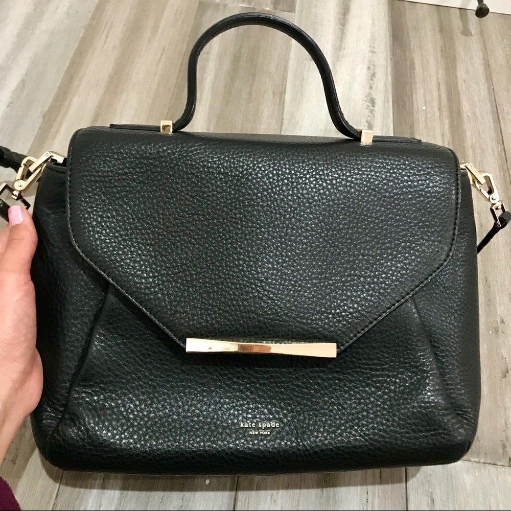 Kate Spade Black Purse with Soft Pepple Leather